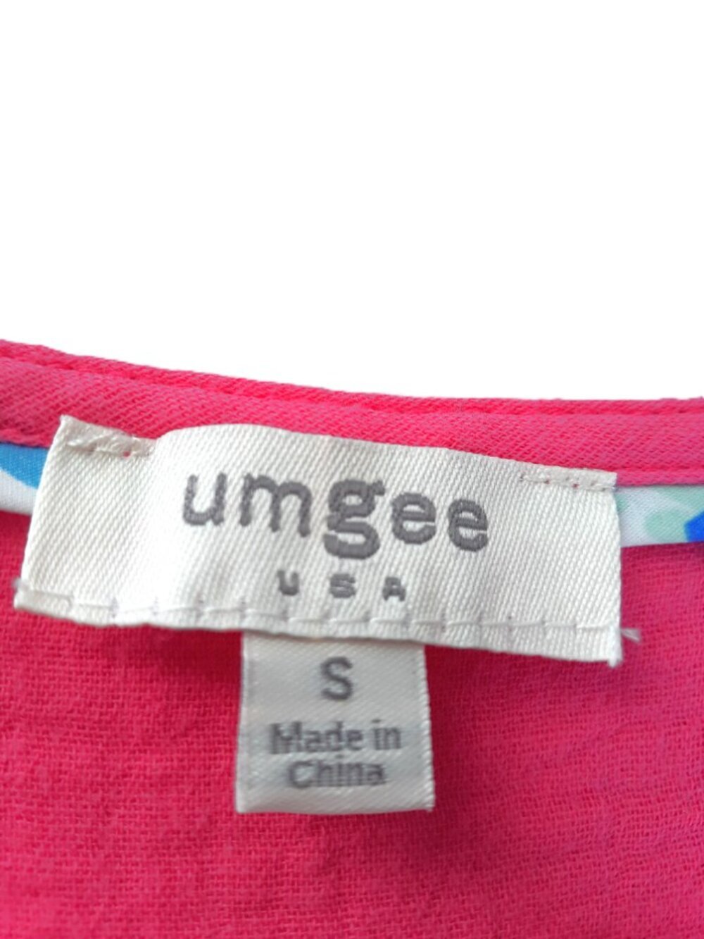 Umgee Boho Embroidered Cotton Gauze Top S Pink Lightweight Relaxed - Picture 6 of 7
